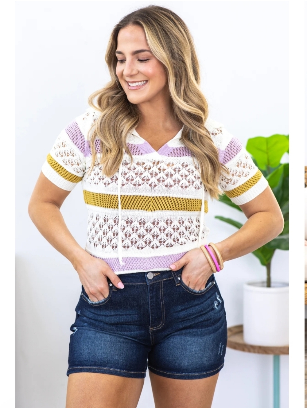 NWT Hem & Thread Knit Collar Sweater Top